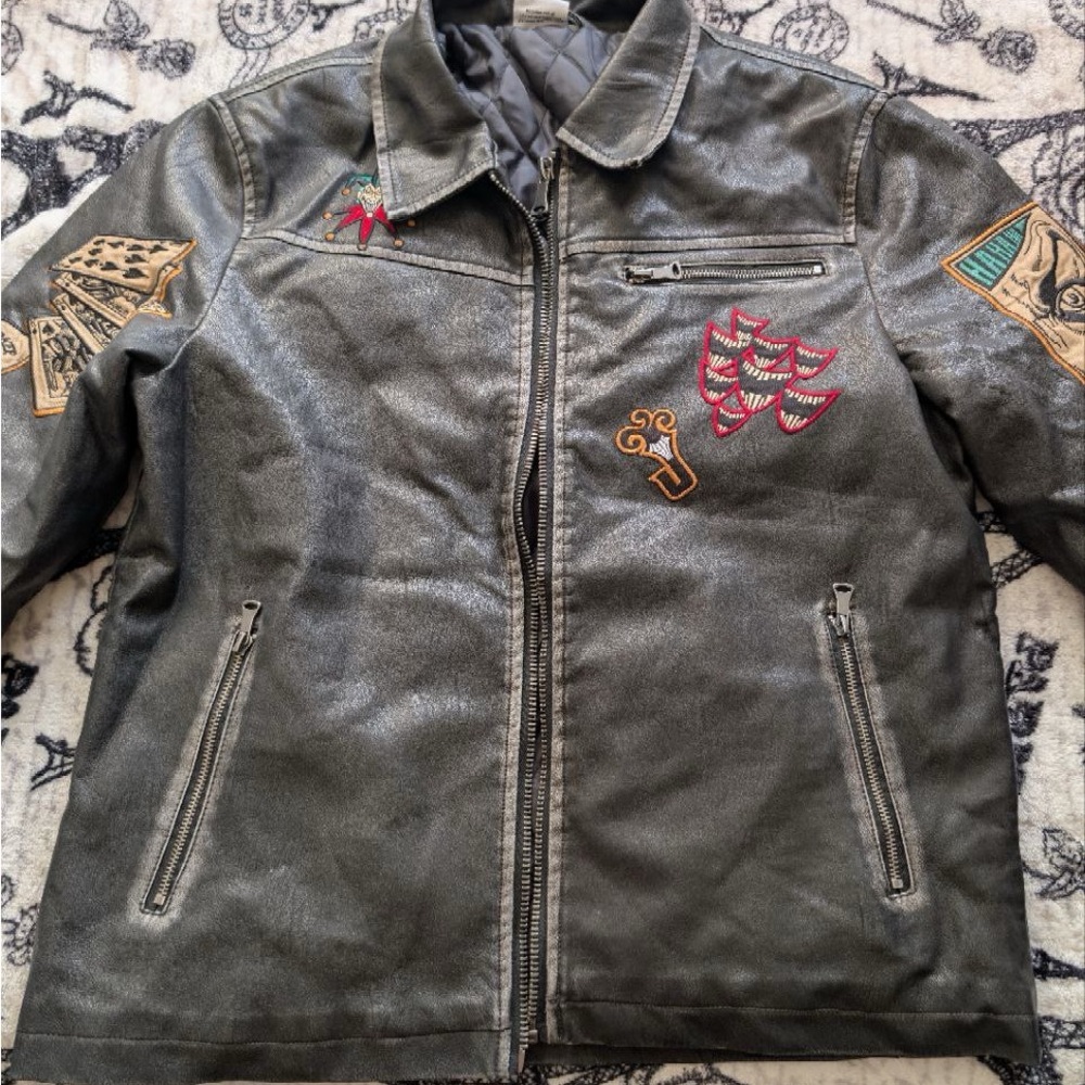 Joker Motorcycle Jacket from Suicide Squad, Black Size L